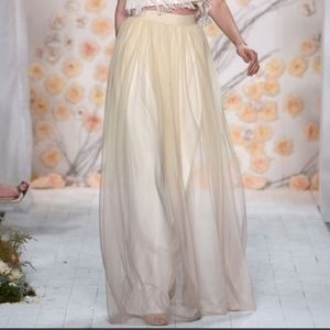 Ombre tulle long maxi skirt